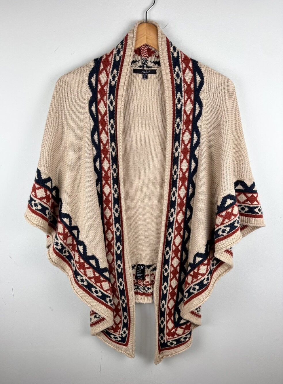 Women's Y2K Papaya Southwest Aztec Boho Open Cardigan OSFA